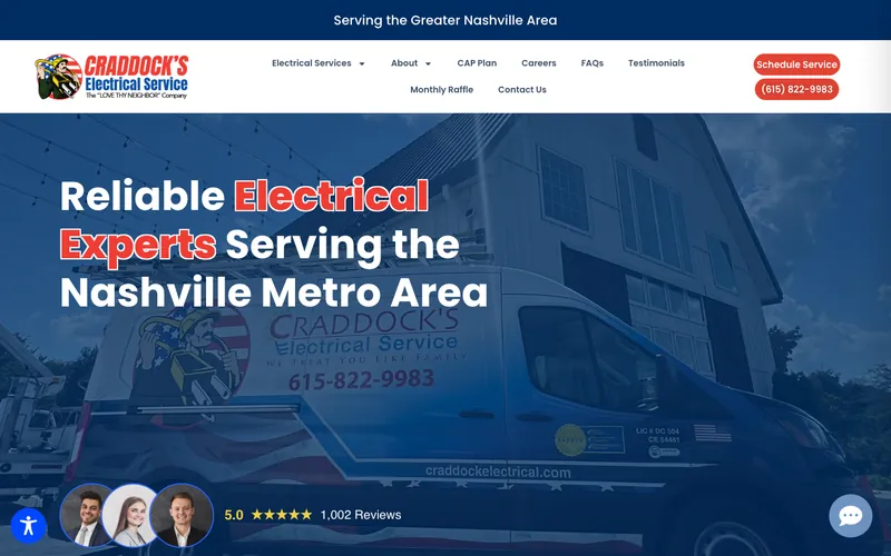 Craddock's Electrical Service website