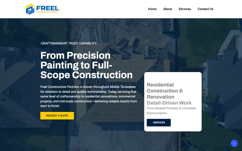 Freel Construction Partners website